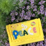 今だけ送料無料♡　ミモザ色のピース♡なアクセサリーバッグ(5ウェイ)