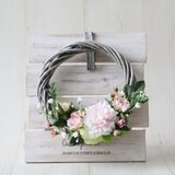 置いて飾れる♪アンティークリース＜ホワイトスタンド＞