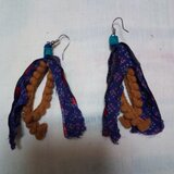 インドで買い付けた古布と古着でリメイクしたハンドメイドピアス