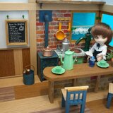 サンプル：1/12ミニチュア・カントリーキッチン風カフェ・ドールハウスです