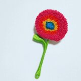 刺繍のお花ブローチ