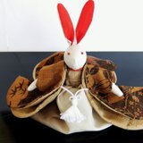 粋な着物の男うさぎさん