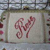 フランスリネンRITAがまぐち『ROSE』