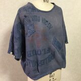 粉袋を染めたチクチクブラウス