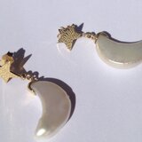 ハーフムーンスターイヤリング