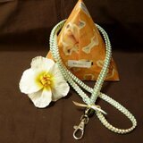 レイネックストラップ（ミント×ベージュ）