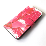 【ハイクオリティ手帳型】＊TREE ( Sunset Pink ) ー  [ iPhone/Android対応 ]