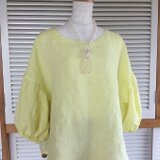 受注制作：ビタミンカラーのバルーンスリーブブラウス