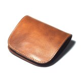 【送料無料】シンプルコインケース（牛革/プルアップ/Brown）