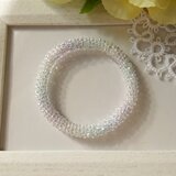 虹色ガラスのブレスレット(ラベンダーブルー)