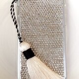 スワロフスキークリスタル×タッセル　iphone7/6/6sケース　タッセル　ストラップ　スワロフスキー　送料無料