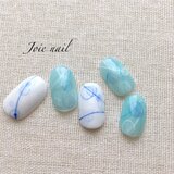 涼しげ水輪ネイル♪