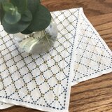 刺し子のふきん　花格子〈小〉