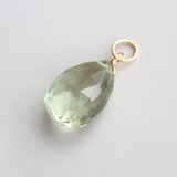 【チャームのみ】大粒グリーンアメジストの一粒チャーム