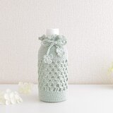 190.C　350mlと水筒ボトルカバー（グリーン系・千草色）