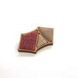 pain de mie　ブローチ（ピンク×グレー×ヘビ柄）の画像