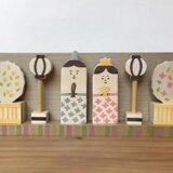 花模様のおひなさまの画像
