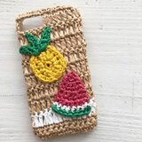 iPhoneケース／サマーフルーツ《麦わらフォン》