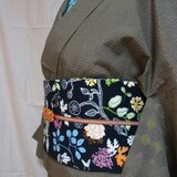 半幅帯16 花と鳥