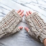 秋のハンドウォーマー コットン