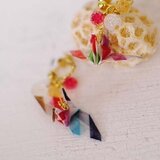 折り鶴のピアス