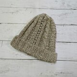 秋のニット帽　コットン