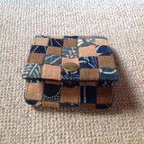 市松模様(酒袋と藍型染め)の小銭入れ