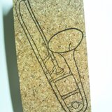 消しゴムはんこ：トロンボーン