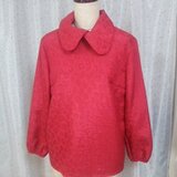 ブラウス　レオパードジャガード生地