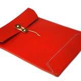 【猫ゆき様ご注文品】トスカーナ床革のマニラ封筒 A４ファイル対応 水色糸