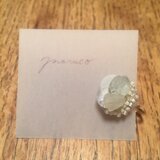 天然石とヴィンテージビーズのピアス