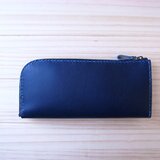 Ｌ字ファスナーの長財布（ネイビー）