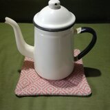 刺し子の鍋しき　赤