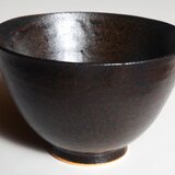 鉄釉飯碗　黒