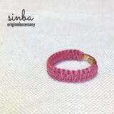 マクラメリング　『桃（もも）』　フリーサイズ