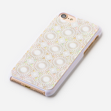 iPhone8対応★iPhone7ケース 天然貝ケース（鞠・白カバー）＜螺鈿アート＞