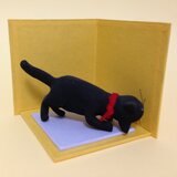 猫の粘土の置物