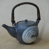 弦付き丸刷毛目急須