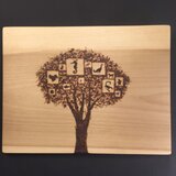 tree of memory（焼き板絵）