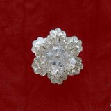 雪の結晶クリスタルフラワーのミニブローチ