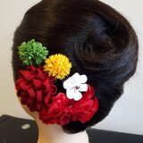 つまみ細工髪飾り～成人式や卒業式等に