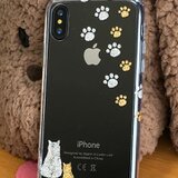 iPhone　グリッターデコケース　愛猫