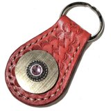 キーホルダー（レッド・ピンクコンチョ）