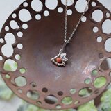 誕生石・猫のペンダント・3月・サンゴ