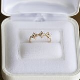 K18仕上げ キュービックジルコニアリング /SV /送料無料