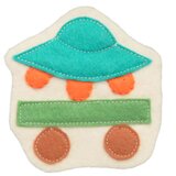 乗り物ワッペン　マリンワッペン；潜水艦とちいさなお魚