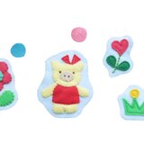 動物ワッペン　こぶたちゃんワッペン；こぶたちゃんの散歩道