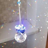 在庫限り【受注作成】スワロフスキー使用　大天使ミカエルのサンキャッチャー ロングタイプ〔天然石付きの画像
