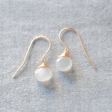 moonstone large hook earrings