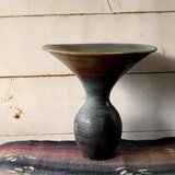 炭化焼き締め花器　kaki0203-3【現品のみ】